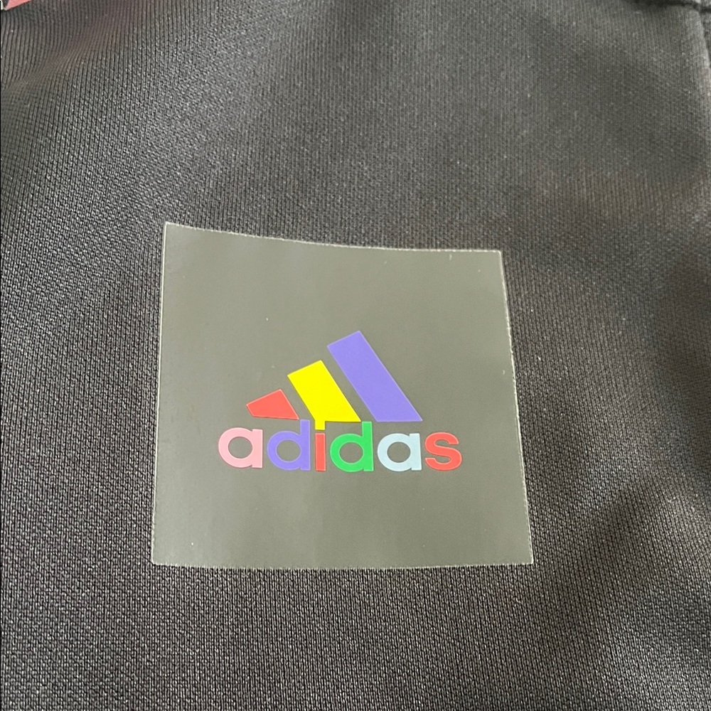 Adidas Black zip up with Multicolor Logo